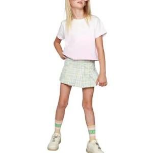 NEW COS I SAID SO girl's tweed tennis skirt in green